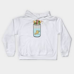 Fishy Floral Vase Kids Hoodie